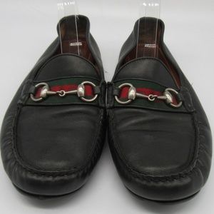 Gucci Men's Black Leather Loafers sz 7